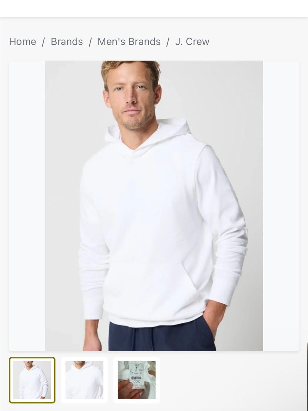 J. Crew Performance bird's-eye hoodie - White